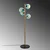 Opviq Podna lampa Benek-15-14542, 36x36x135 cm, IP20, Zlatno-plava boja