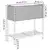 Vrtne sadilice s policom 2 kom crne 70 x 28 x 70 cm poliratan