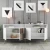 Hanah Home Komoda Milan 180x77x35cm Belo-Zlatna