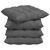 Jastučići za sjedenje 4 pcs Tamno siva 40 x 40 x 6 cm