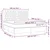 Vidaxl Box spring postelja z vzmetnico LED črna 180x200 cm blago