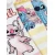 NAME IT Nogavice NMFASARA STITCH dimno modra/rumena/roza/bela