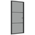 Unutarnja vrata 93 x 201,5 cm crna od ESG stakla i aluminija