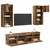 TV zidne jedinice s LED-om 5 pcs Staro drvo 40,5 x 30 x 90 cm