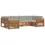 Set vanjskih sofa s jastukom 6 pcs Prirodna i svijetlo siva