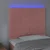 Vidaxl LED posteljno vzglavje roza 100x5x118/128 cm žamet