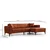 Atelier del Sofa Ugaona garnitura Horizon 85x43x207cm Bronzana