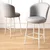 HANAH HOME Set 6 barskih stolica Uras Grey White