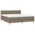Vidaxl Box spring postelja z vzmetnico taupe 160x200 cm blago