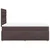 Vidaxl Box spring postelja z vzmetnico temno rjava 120x190 cm blago