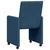 vidaXL Jedilni stoli s kolesom 2 pcs Modra 57 x 66 x 94 cm blago