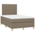 Vidaxl Box spring postelja z vzmetnico taupe 120x190 cm blago