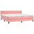 Vidaxl Box spring postelja z vzmetnico roza 200x200 cm žamet