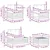 6 pcs Set vanjskih sofa Bijela
