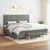 Vidaxl Box spring postelja z vzmetnico temno siva 200x200 cm blago