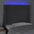 Vidaxl LED posteljno vzglavje črno 103x16x118/128 cm blago