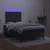 Vidaxl Box spring postelja z vzmetnico LED črna 120x200 cm žamet