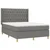 Greatstore Box spring posteljni z vzmetnico temno siv 140x190 cm blago