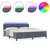 LED Box Spring Krevet s madracem Tamno siva 200 x 200 cm Baršun