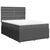 VIDAXL Box spring postelja z vzmetnico temno siva 140x200 cm blago