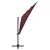 Vrtni suncobran s 4 razine i stupom 250 x 250 cm bordo