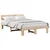 vidaXL posteljni okvir z naslonom 135x190 cm trd borov les