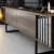 Hanah Home TV Komoda Chrome Line, 180x48x30 cm, Braon-Crna