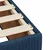 Vidaxl Box spring postelja z vzmetnico modra 140x190 cm blago