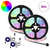 LED traka 2 pcs Crna i prozirna 3000 mm Bakar i plastika