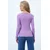 Trend Alacati Stili Ženska bluza dugih rukava Alc-X13290, V-izrez, Ljubičasta