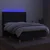 Vidaxl Box spring postelja z vzmetnico LED črna 140x190 cm blago