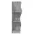 Kutna polica Siva sonoma 34 x 33 x 102 cm Konstruirano drvo