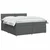 vidaXL Postelja boxspring z vzmetnico Temno siva 200 x 200 cm Blago