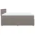 Vidaxl Box spring postelja z vzmetnico taupe 200x200 cm blago