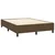 Vidaxl Box spring postelja z vzmetnico LED temno rjava 140x200cm blago
