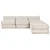 Modularna sofa 4 pcs Krem Tkanina