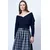 Trend Alacati Stili Ženska bluza dugih rukava ALC-019-053-BLZ, V-izrez, Teget