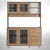 Hanah Home Višenamenska komoda Grano 140, 140 x187 x40 cm, Hrast