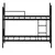 Hanah Home Krevet na sprat Defne, 100x200 cm, Crni