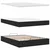 Otomanski krevet s madracem crni 140x190cm od tkanine