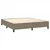 Vidaxl Box spring postelja z vzmetnico LED taupe 160x200 cm blago