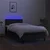 Vidaxl Box spring postelja z vzmetnico LED črna 100x200 cm blago