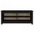 Klupa za cipele crna 110 x 38 x 45,5 cm od masivne borovine