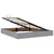 Krevet s prostorom za pohranu s LED-om Svijetlo siva Poliester