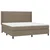 Krevet box spring s madracem LED smeđesivi 200x200 cm tkanina