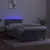 Krevet box spring s madracem LED svjetlosivi 90x190 cm baršun