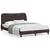 Vidaxl Posteljni okvir brez vzmetnice Hvar temno rjav 140x190 cm blago