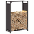 Stalak za drva crni 60x28x90 cm Hladno valjani čelik