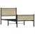 shumee vidaXL Kovinski posteljni okvir, brez vzmetnice, hrast sonoma, 75x190 cm