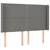 Vidaxl Box spring postelja z vzmetnico LED temno siva 140x190 cm blago